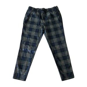 NWOT Men's Original Use Checkered Plaid Elastic Waist Drawstring Tapered Pants M